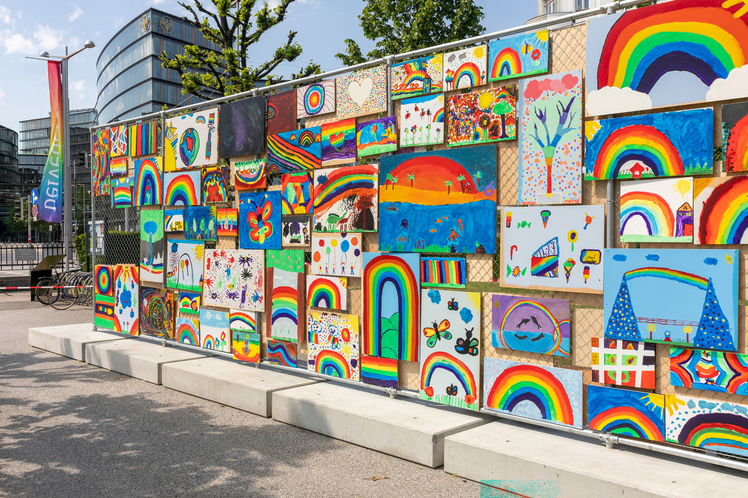 Installation view of work by Ugo Rondinone