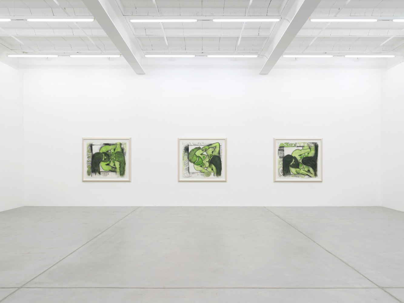 Installation view, Carroll Dunham,&amp;nbsp;Qualiascope Paintings and&amp;nbsp;Related&amp;nbsp;Drawings, Galerie Eva Presenhuber, Maag Areal, Zurich, 2021&amp;ndash;2022