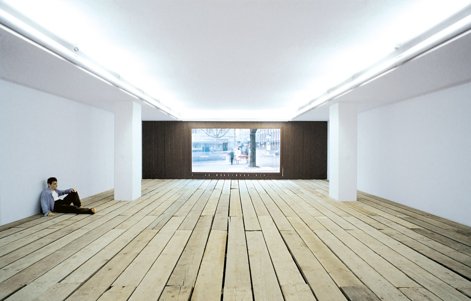 Installation view of sculpture by Ugo Rondinone