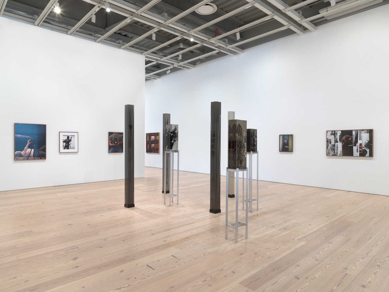 Installation view of sculptures by Matthew Angelo Harrison