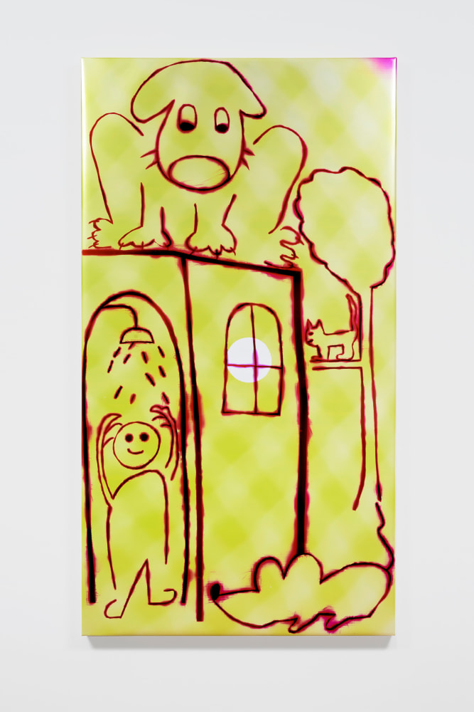 HADI FALLAHPISHEH  Shower in Village 2020 Light drawing on photo sensitive paper  195.5 x 106.5 x 5 cm / 77 x 42 x 2 in  FALLA46763