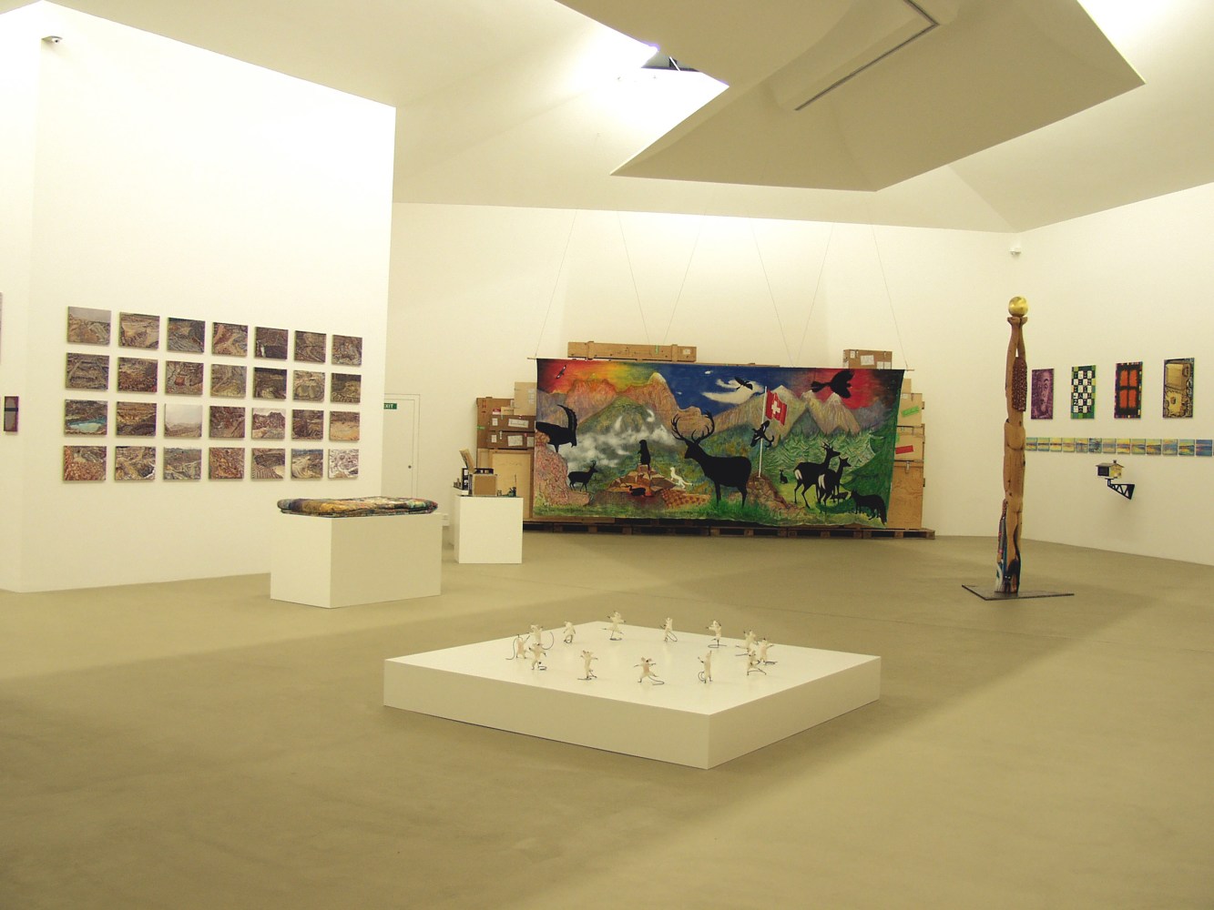 Installation view of works by Jean-Frédéric Schnyder