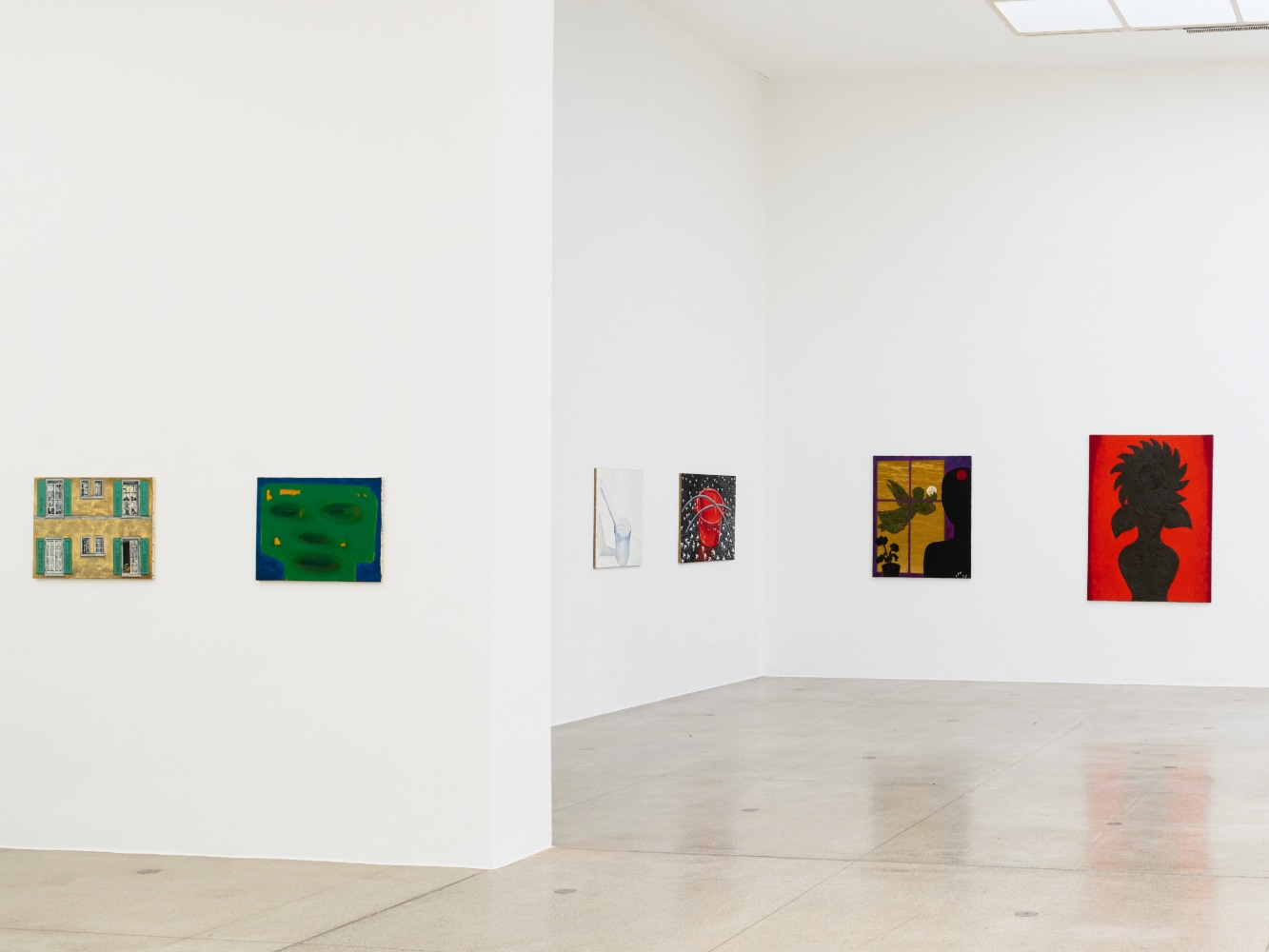 installation view of works by Jean-Frédéric Schnyder