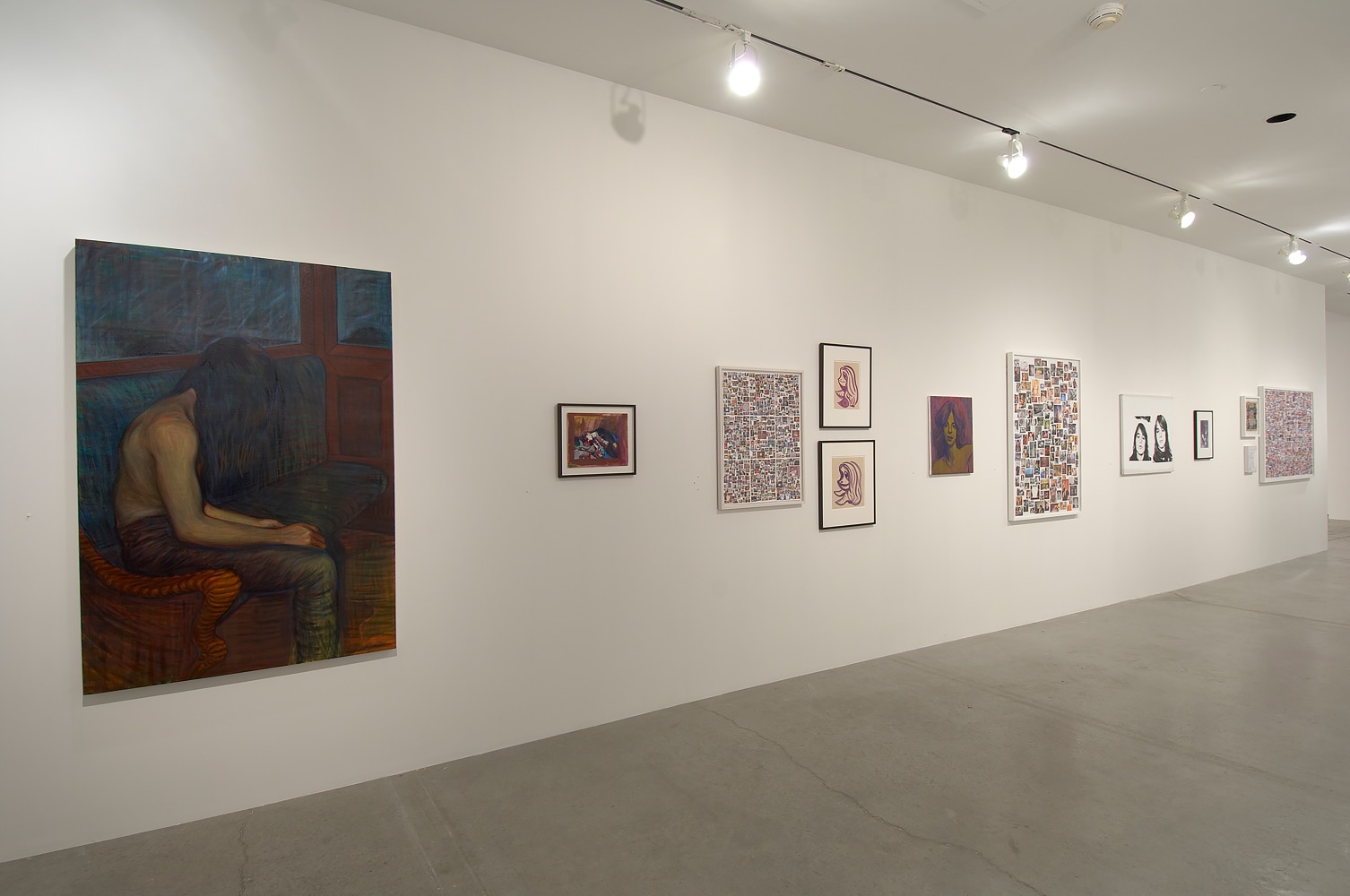 Installation view of works by Steven Shearer