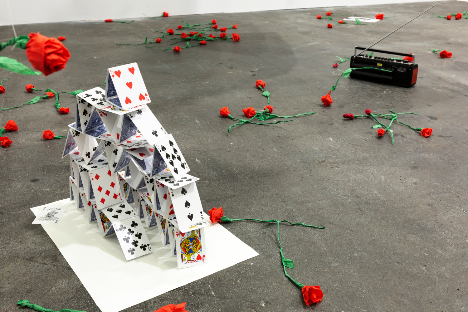 Installation view, Karen Kilimnik,&amp;nbsp;The Joker Episode of The Avengers, Art Basel Unlimited, Basel, 2024