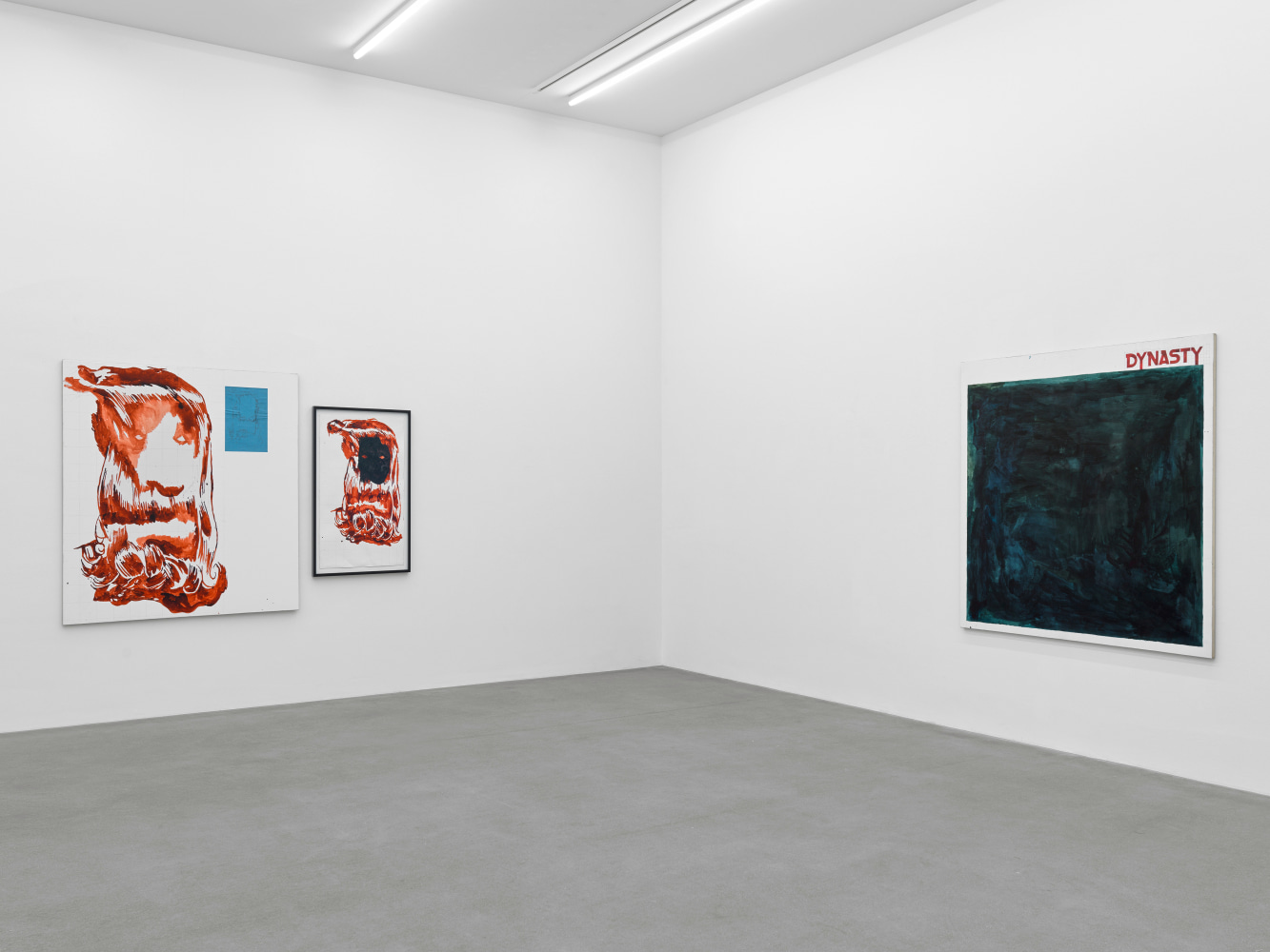 Installation view, Matias Faldbakken, Abstracts and Pewter Abstracts, Galerie Eva Presenhuber, Waldmannstrasse, Zurich, 2025