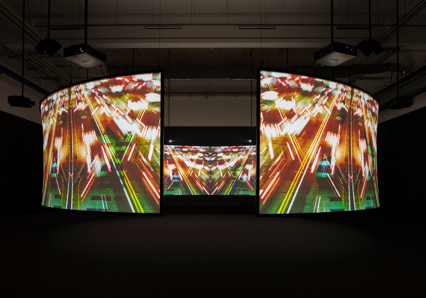 Installation view of Works by Doug Aitken