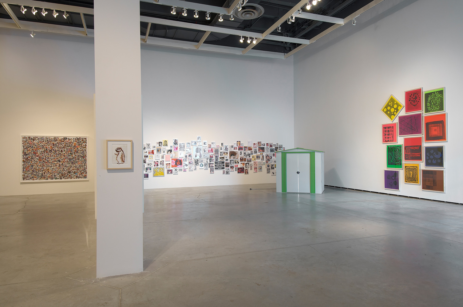 Installation view of works by Steven Shearer