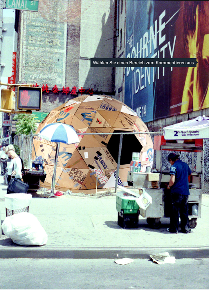 Installation view of sculpture by Oscar Tuazon