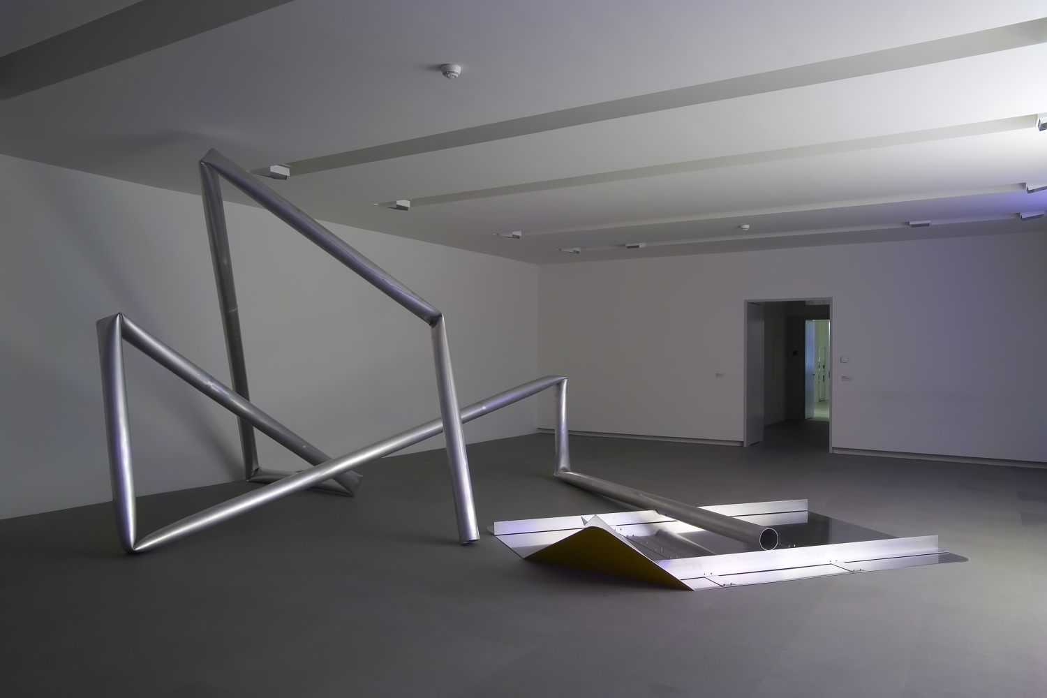 Installation view of sculptures by Mark Handforth