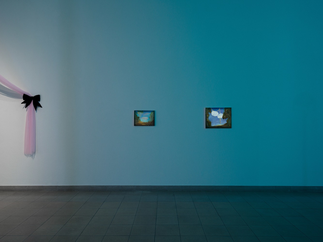 Installation view, Karen Kilimnik, Swan Lake, Kunsthaus Glarus, Glarus, 2023