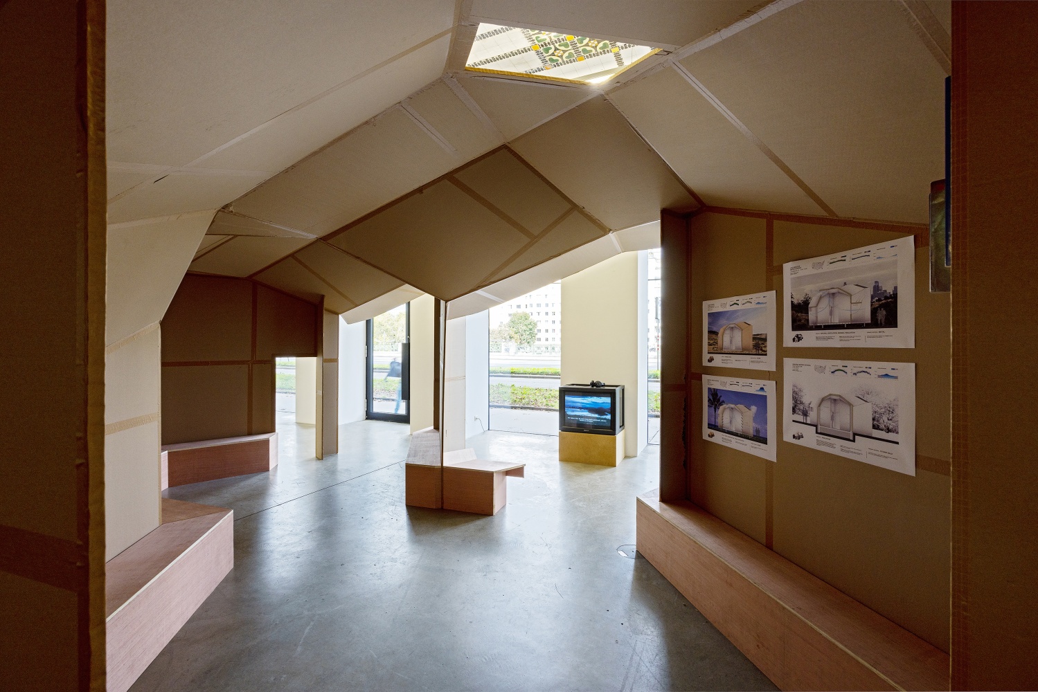 Installation view, Oscar Tuazon, Words for Water, FJK3, Vienna, 2024