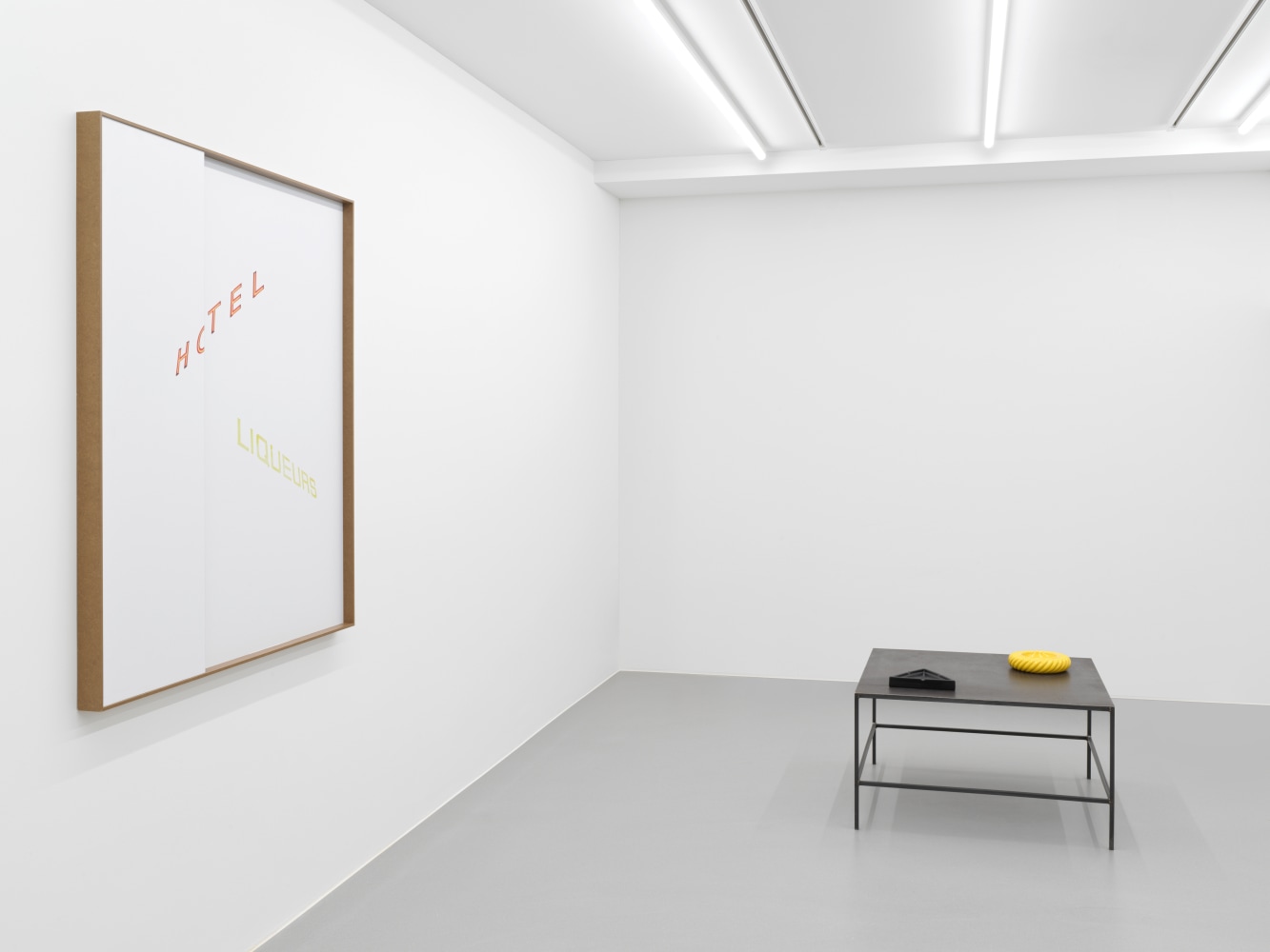 Installation view of Valentin Carron sculpture exhibition