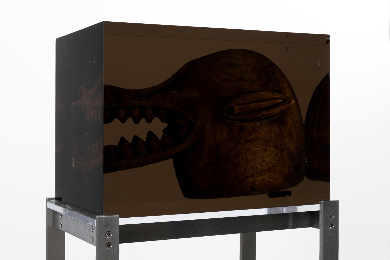 Beast

2024

Wooden figure, polyurethane resin, steel, acrylic

Sculpture 34 x 47.5 x 30 cm / 13 3/8 x 18 3/4 x 11 3/4 in

Pedestal 112 x 33 x 50 cm / 44 1/8 x 13 x 19 5/8 in

&amp;copy; Matthew Angelo Harrison