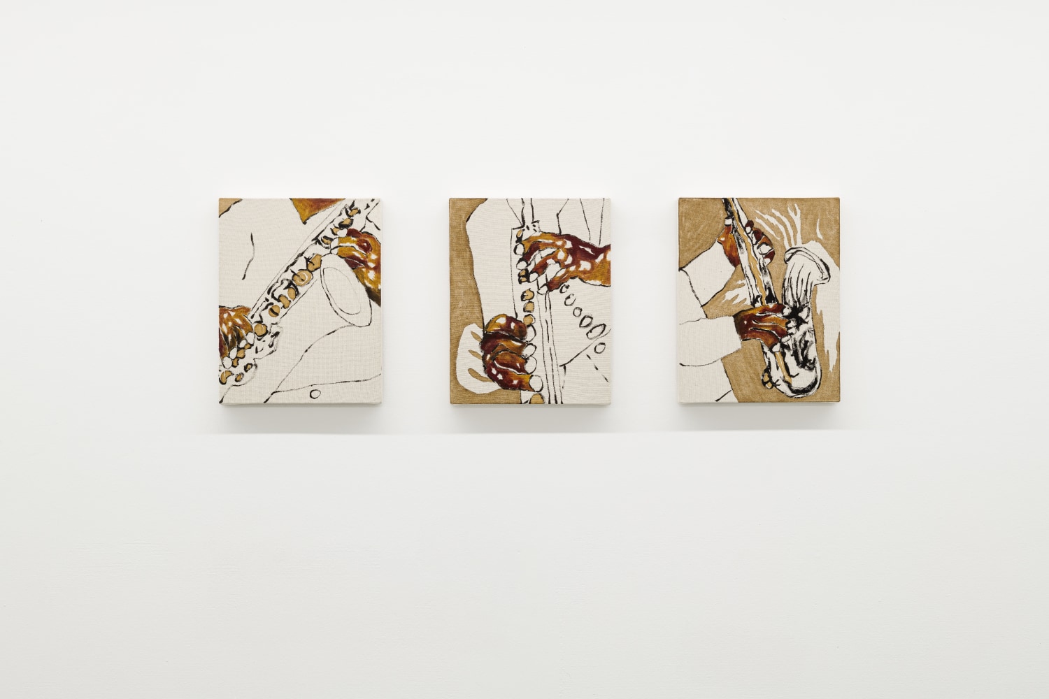 Boom, Bop, Bam

2024 - 2025

Acrylic and coffee on cotton canvas; 3 parts

3 parts, each 35.5 x 28 cm / 14 x 11 in

&amp;copy; Chase Hall