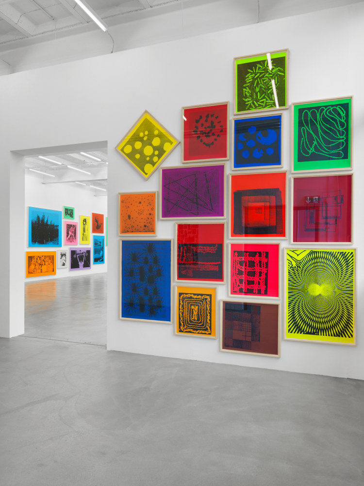 Installation view of Steven Shearer printed works exhibition