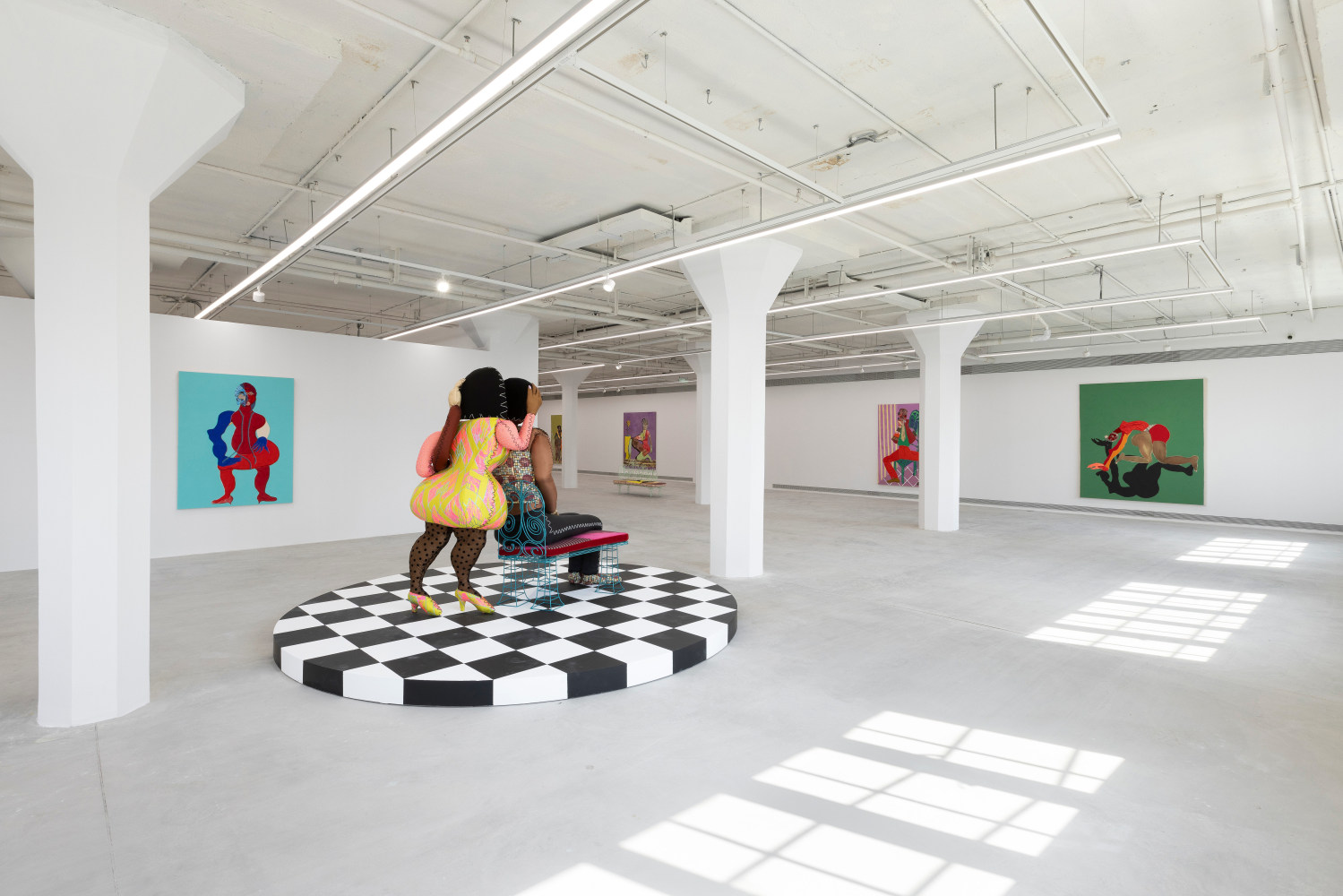 Installation view, Tschabalala Self, The Illusion of the Self, Longlati Foundation, Shanghai, 2025