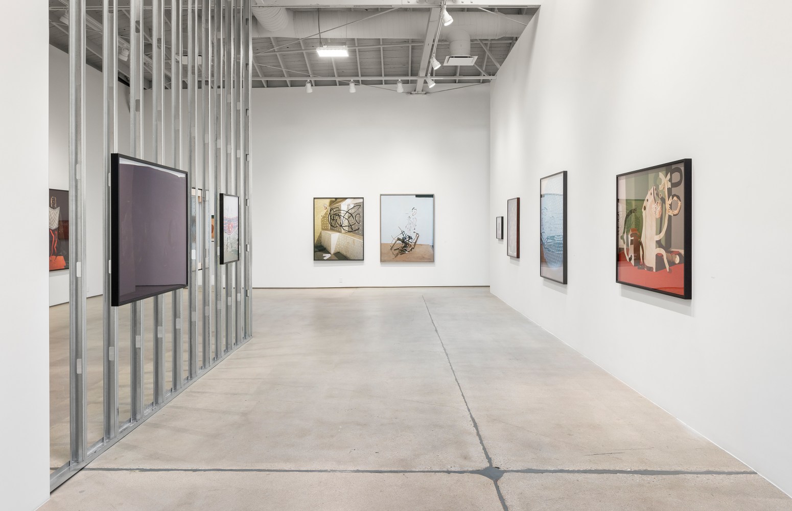 Installation view of Works by Lucas Blalock