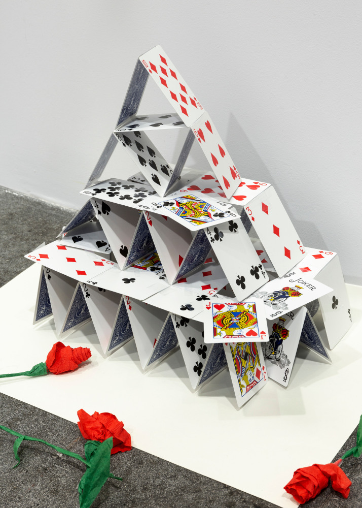 Installation view, Karen Kilimnik,&amp;nbsp;The Joker Episode of The Avengers, Art Basel Unlimited, Basel, 2024