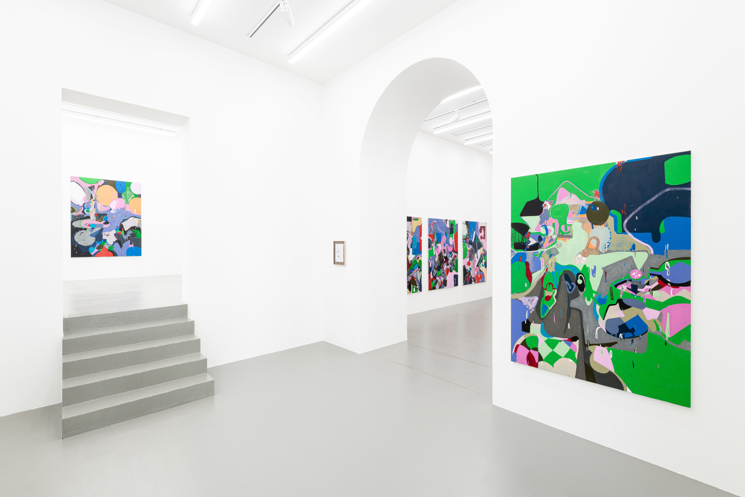 installation view of paintings and drawings by Michael Williams