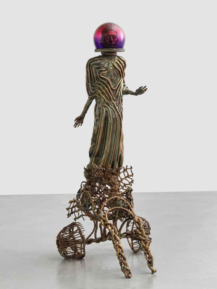 UFO (The Poet)

2023

Patinated bronze and handblown glass

Unique

Sculpture 162 x 92 x 72 cm / 63 3/4 x 36 1/4 x 28 3/8 in

Pedestal 10 x 112 x 92 cm / 3 7/8 x 44 1/8 x 36 1/4 in

&amp;copy; Jean-Marie Appriou