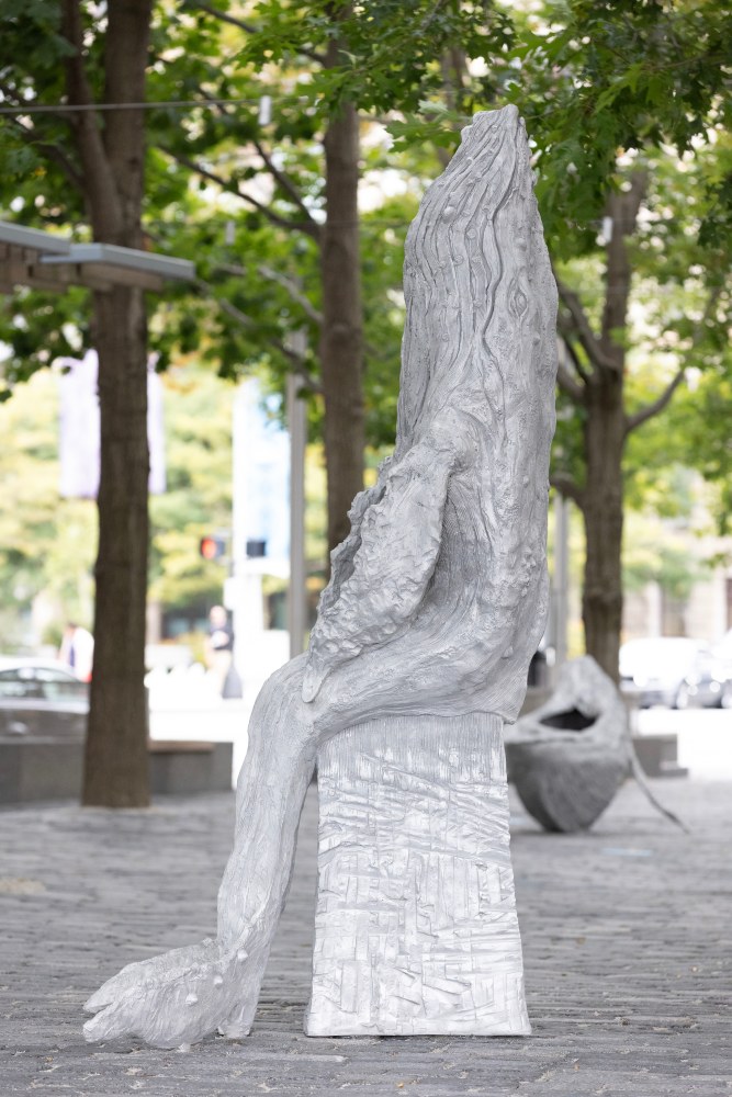Installation view, Jean-Marie Appriou, Whale Song, Central Wharf, Boston, 2024