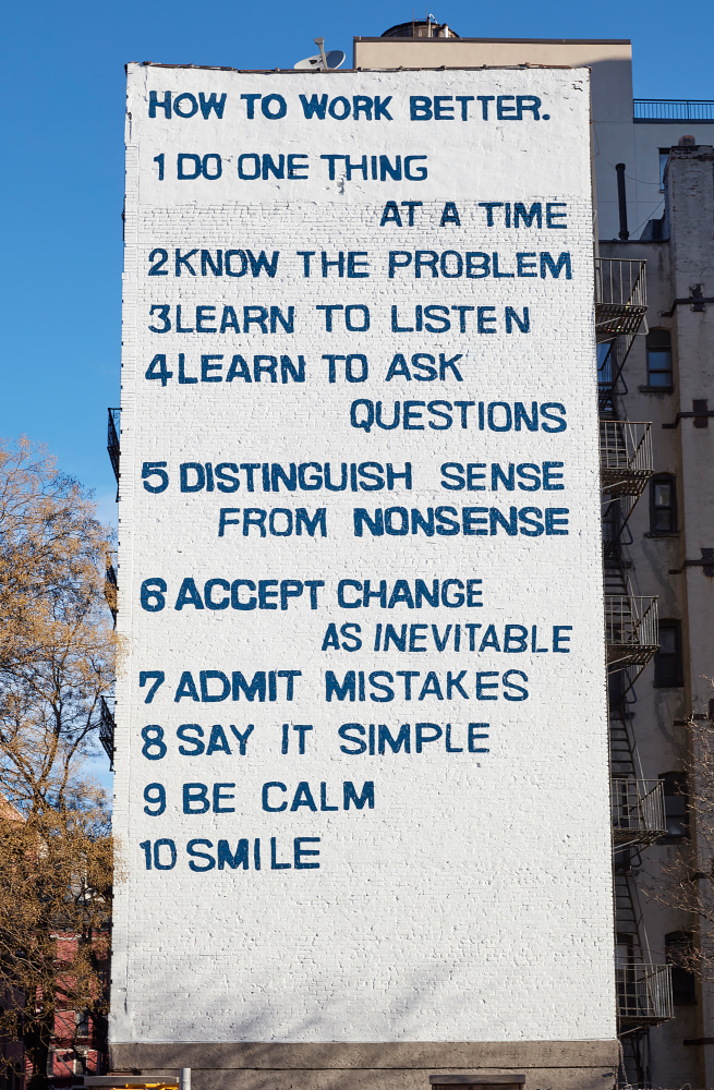 Installation view of public installation by Peter Fischli David Weiss