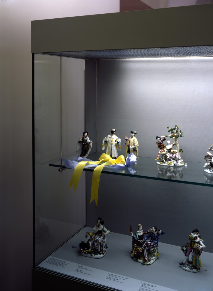 Installation view of works by Karen Kilimnik