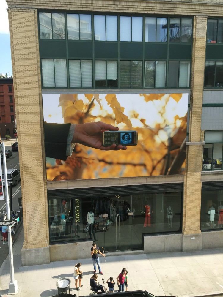 Installation view of video work by Torbjørn Rødland