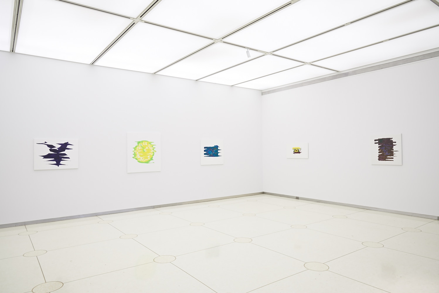Installation view of paintings by Michael Williams