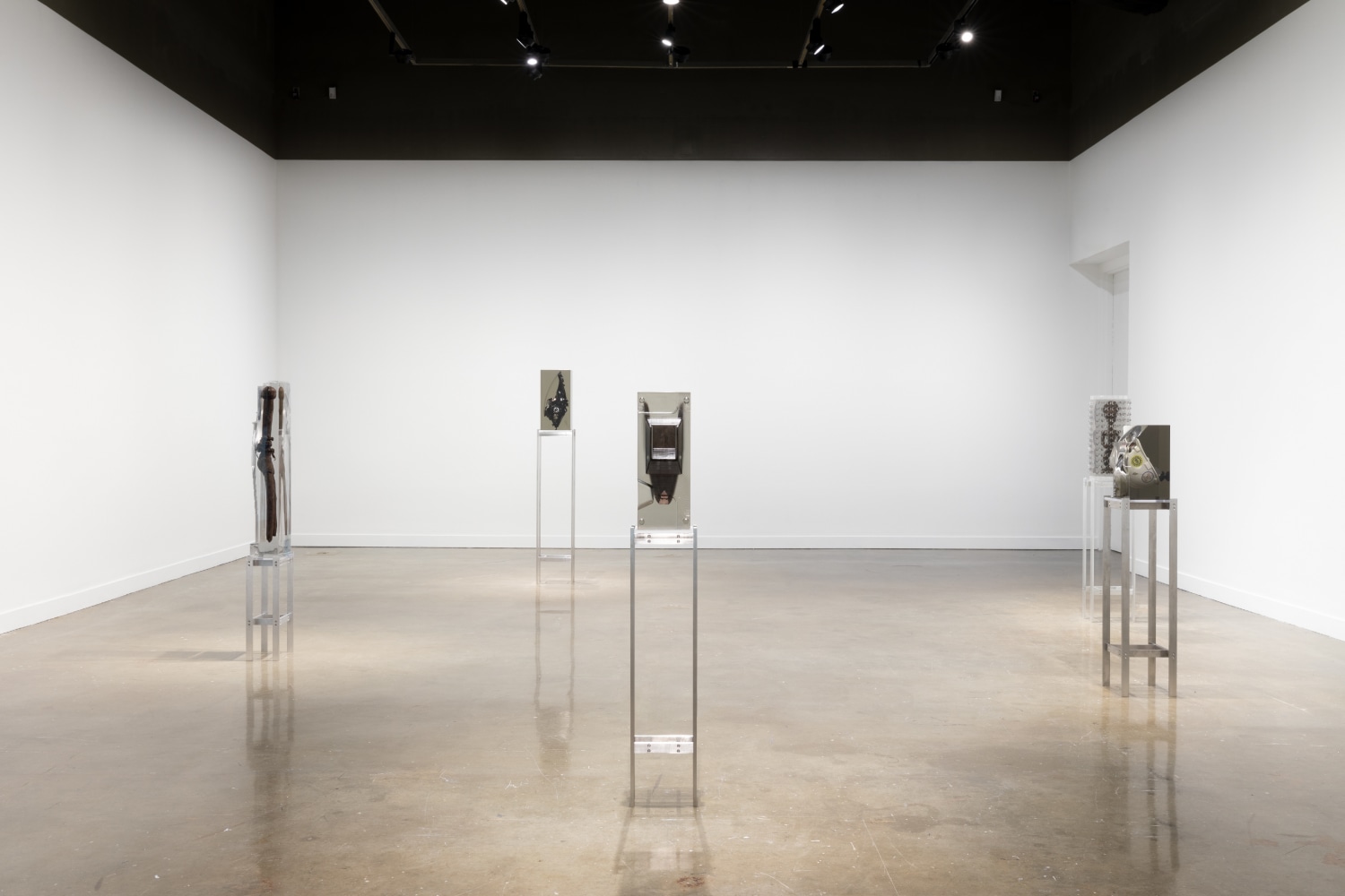 Installation view of sculptures by Matthew Angelo Harrison