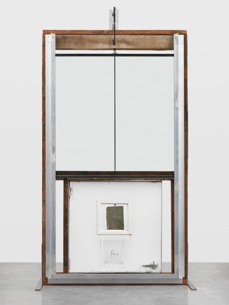 Indoor view of sculpture by Oscar Tuazon