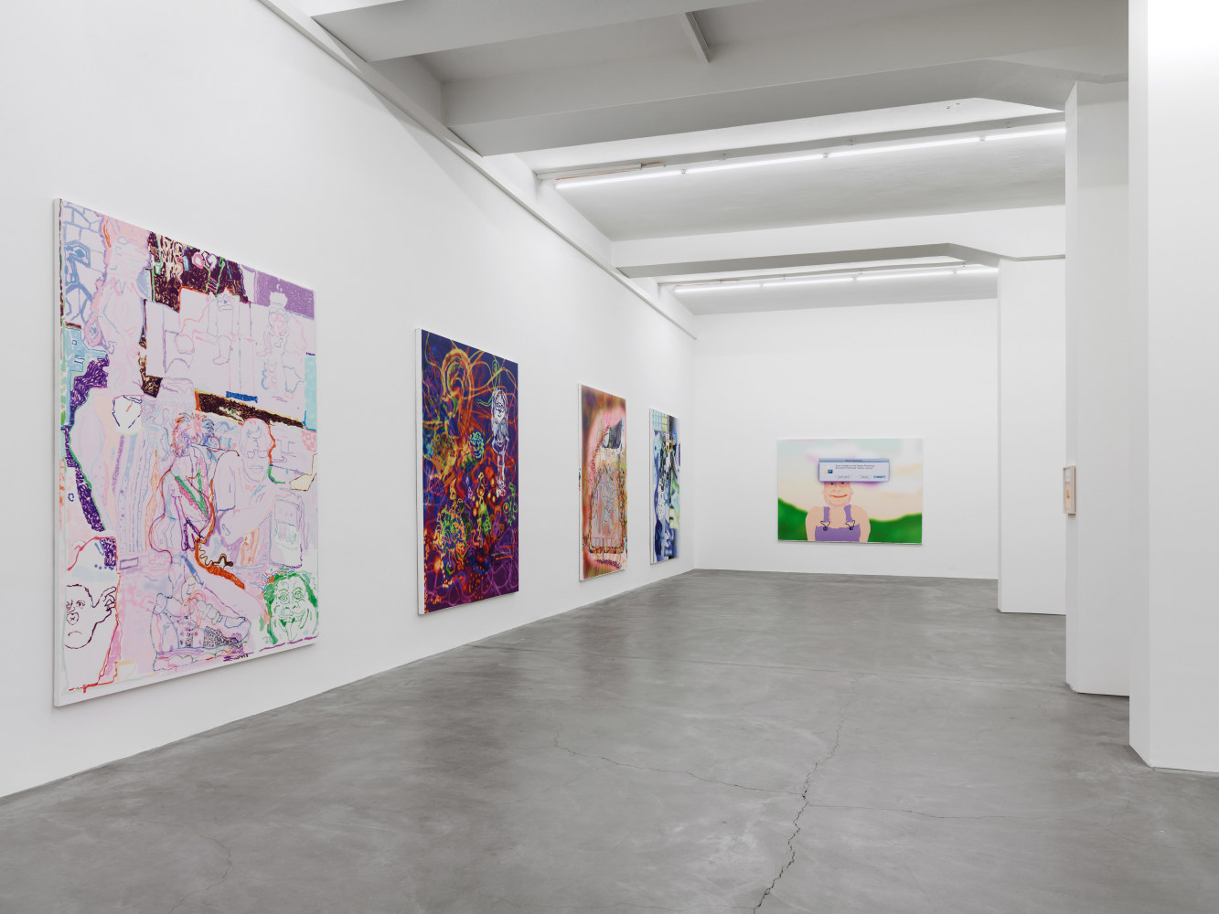 Installation view of Michael Williams paintings exhibition