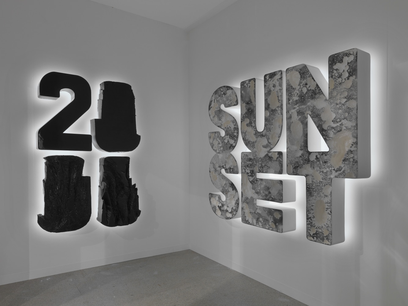 Installation view of Works by Doug Aitken