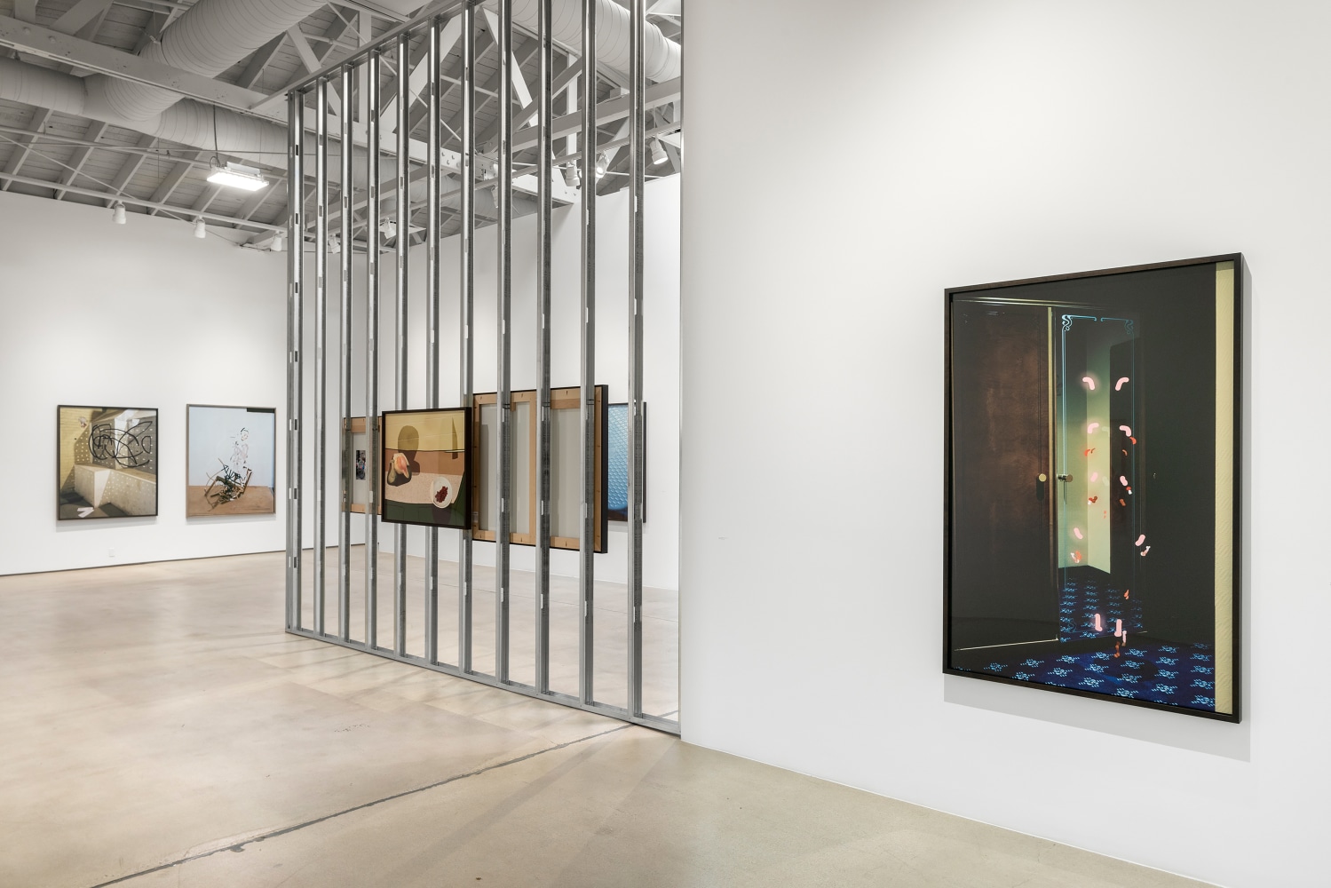 Installation view of Works by Lucas Blalock