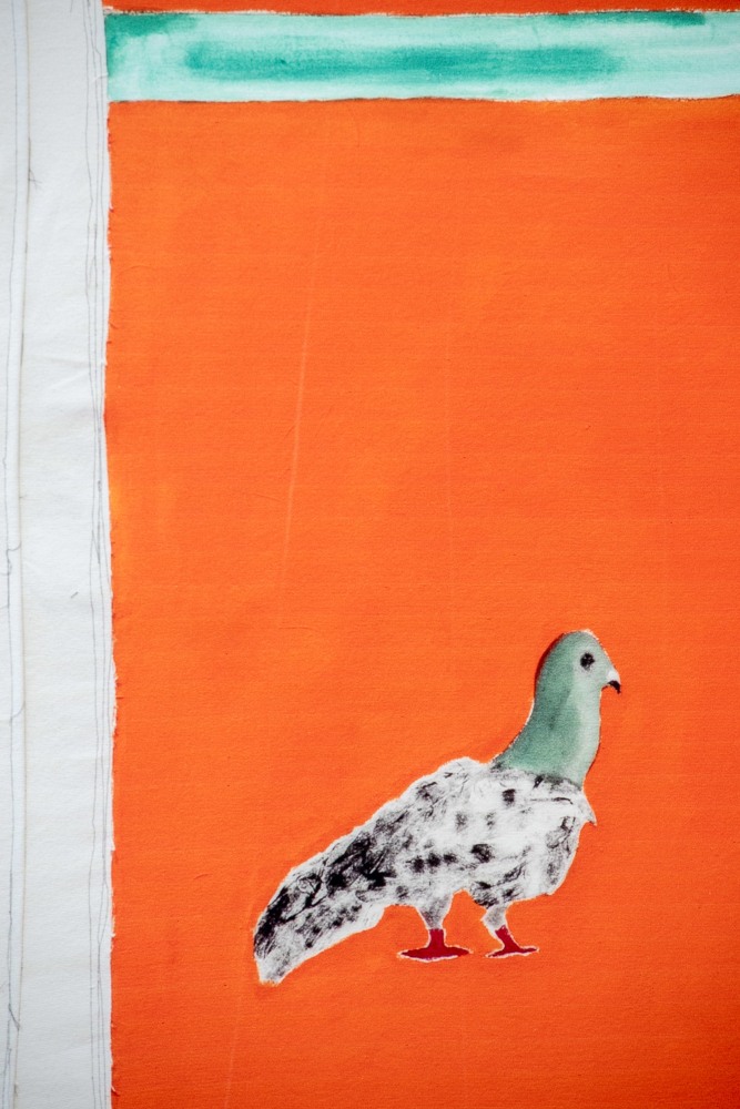 Installation view, Tschabalala Self, Loosie in the Park, Highline Billboard, New York, 2024