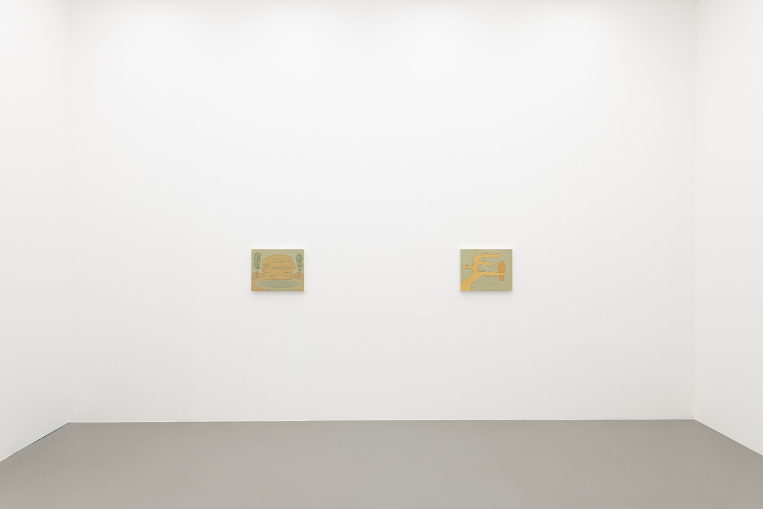 installation view of paintings and drawings by John Dilg