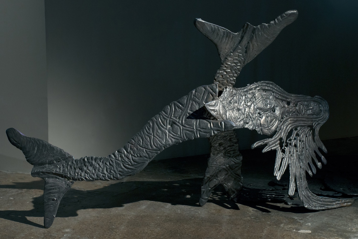 Installation view of sculptures by Jean-Marie Appriou