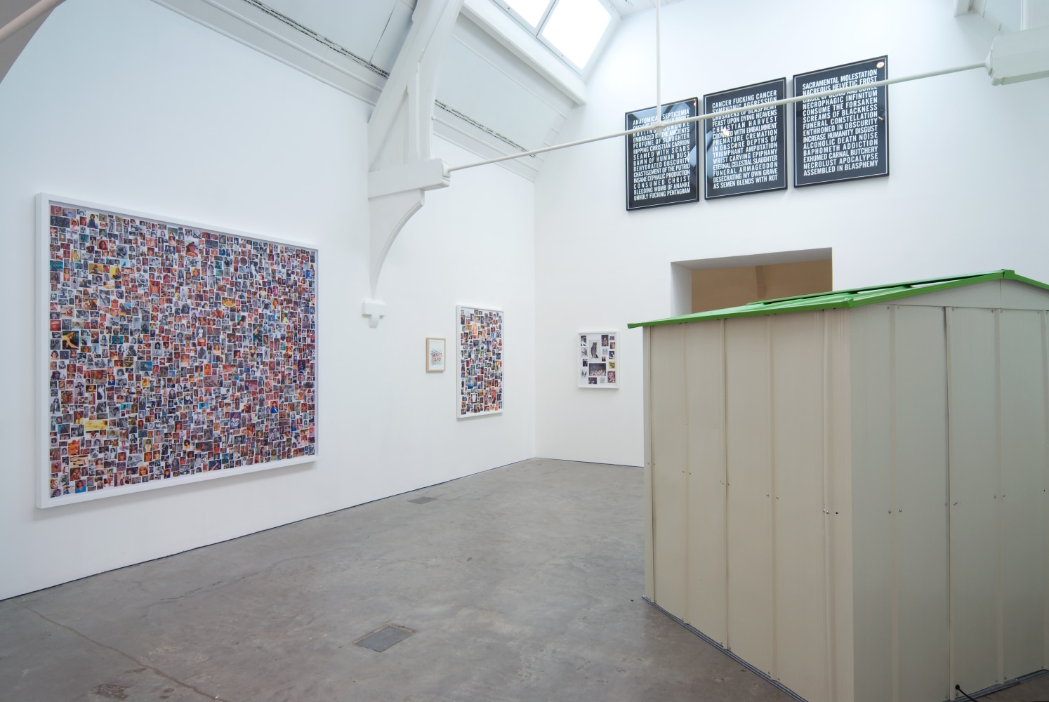 Installation view of works by Steven Shearer