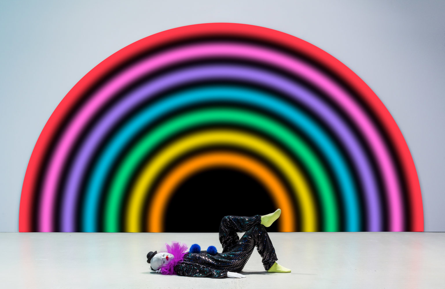 Installation view of sculptures by Ugo Rondinone