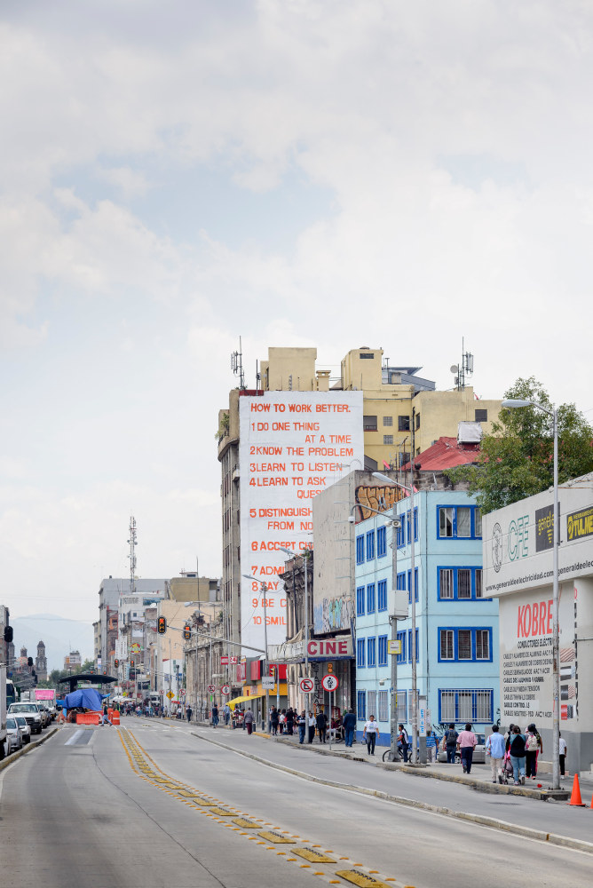 Installation view of sculptures by Peter Fischli and David Weiss