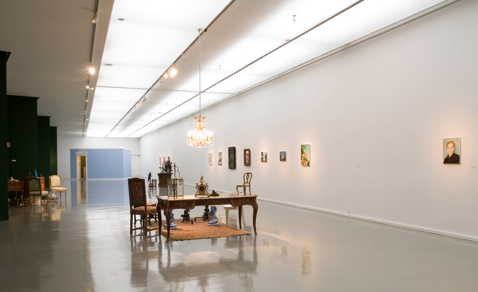 Installation view of works by Karen Kilimnik