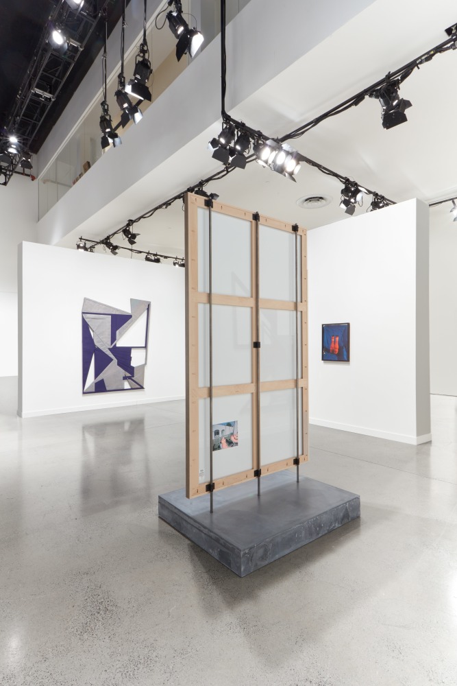 installation view of works by Lucas Blalock and Wyatt Kahn