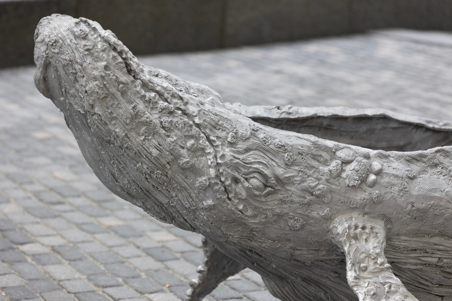 Installation view, Jean-Marie Appriou, Whale Song, Central Wharf, Boston, 2024