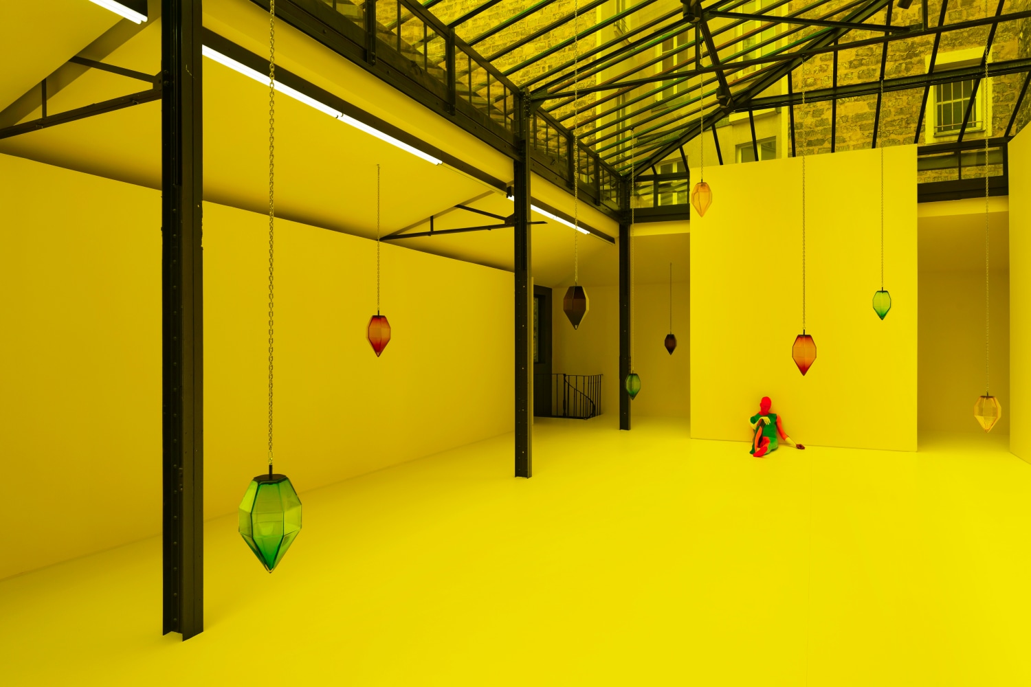 Installation view, Ugo Rondinone &amp;amp; Tarek Lakhrissi, who is afraid of red blue and yellow?, Reiffers Art Initiatives, Paris