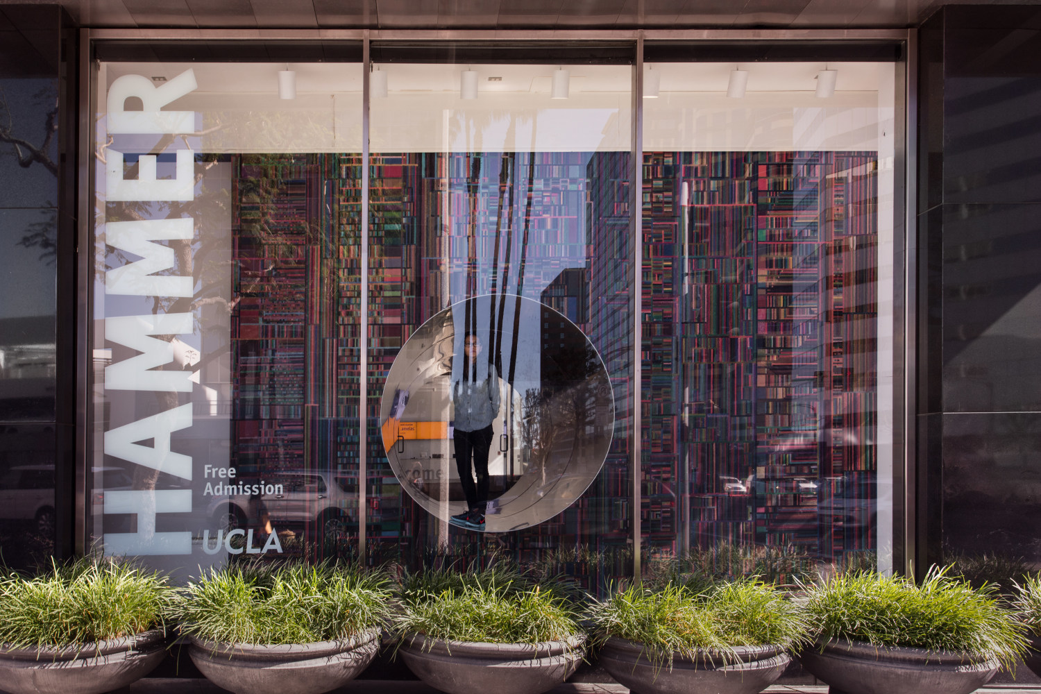 Installation view of sculpture by Oscar Tuazon