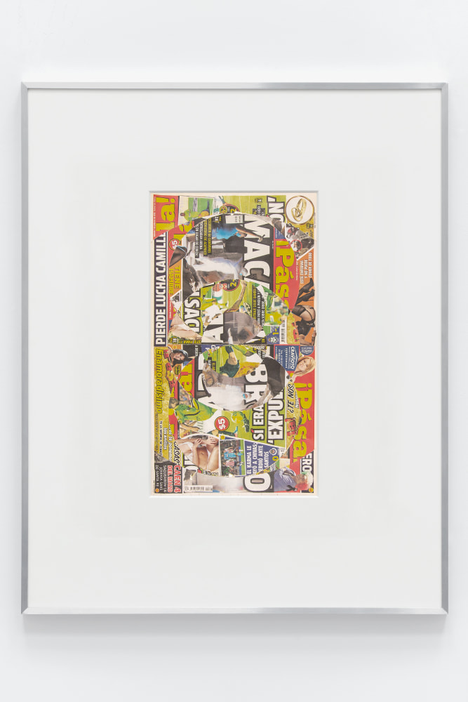 Blind Collage (Seven 180&amp;ordm; Rotations, &amp;iexcl;P&amp;aacute;sala!: Mexico City, Mexico, Saturday, February 7, 2015)

2021

Newspaper, tape, and 22 karat gold leaf

Sheet 57.5 x 32 cm / 22 5/8 x 12 1/2 inches

BESHT47877