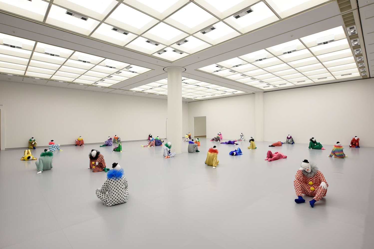 Installation view of sculptures by Ugo Rondinone
