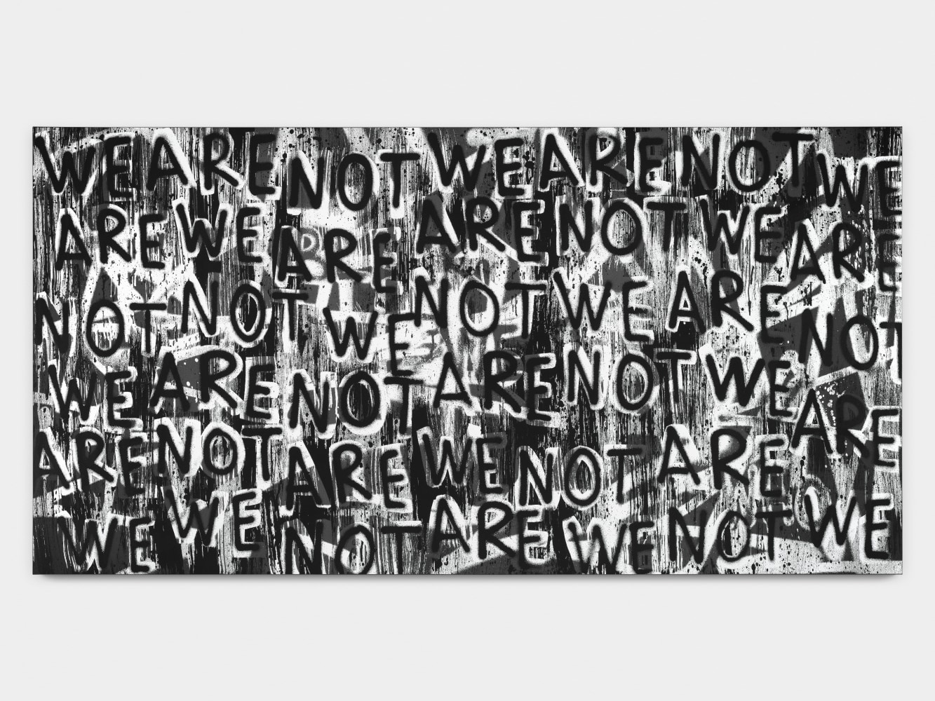 black and white silkscreen work by Adam Pendleton