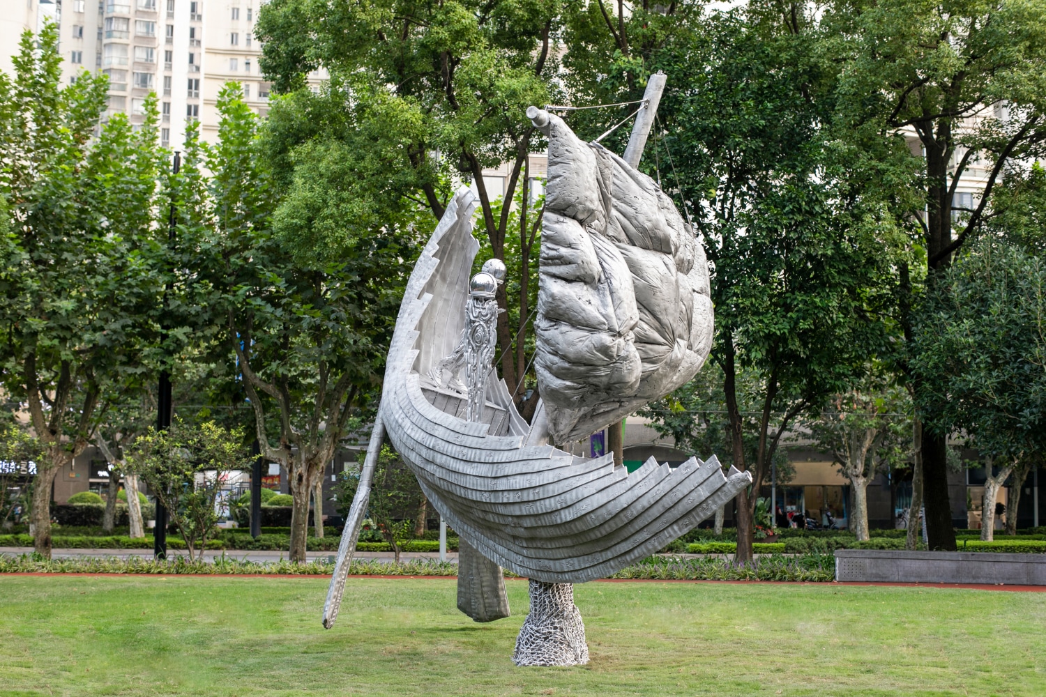Installation view, Jean-Marie Appriou, Horizons, Shanghai Jing&amp;rsquo;An International Sculpture Project, Shanghai, 2023